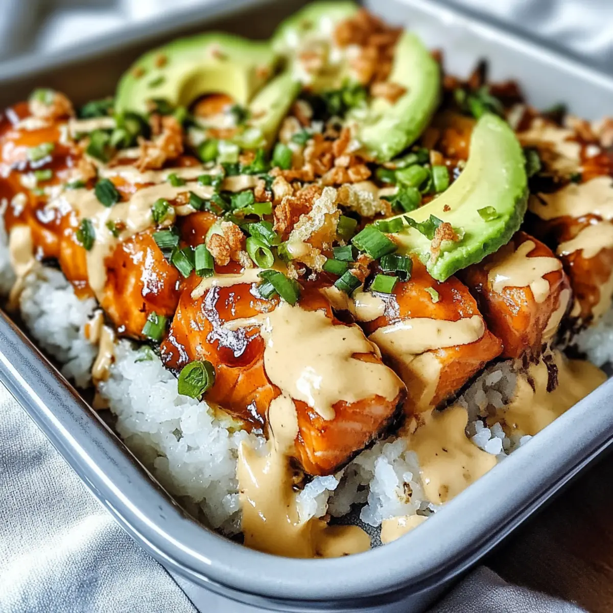 Cozy Teriyaki Salmon Sushi Bake for Quick Delight