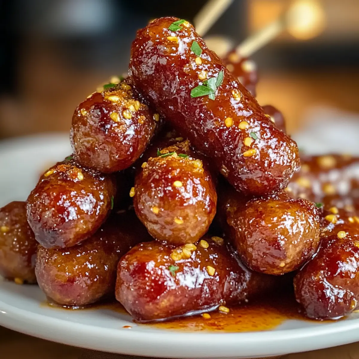 Hot Honey Garlic Lil Smokies: Irresistibly Sticky & Addictive