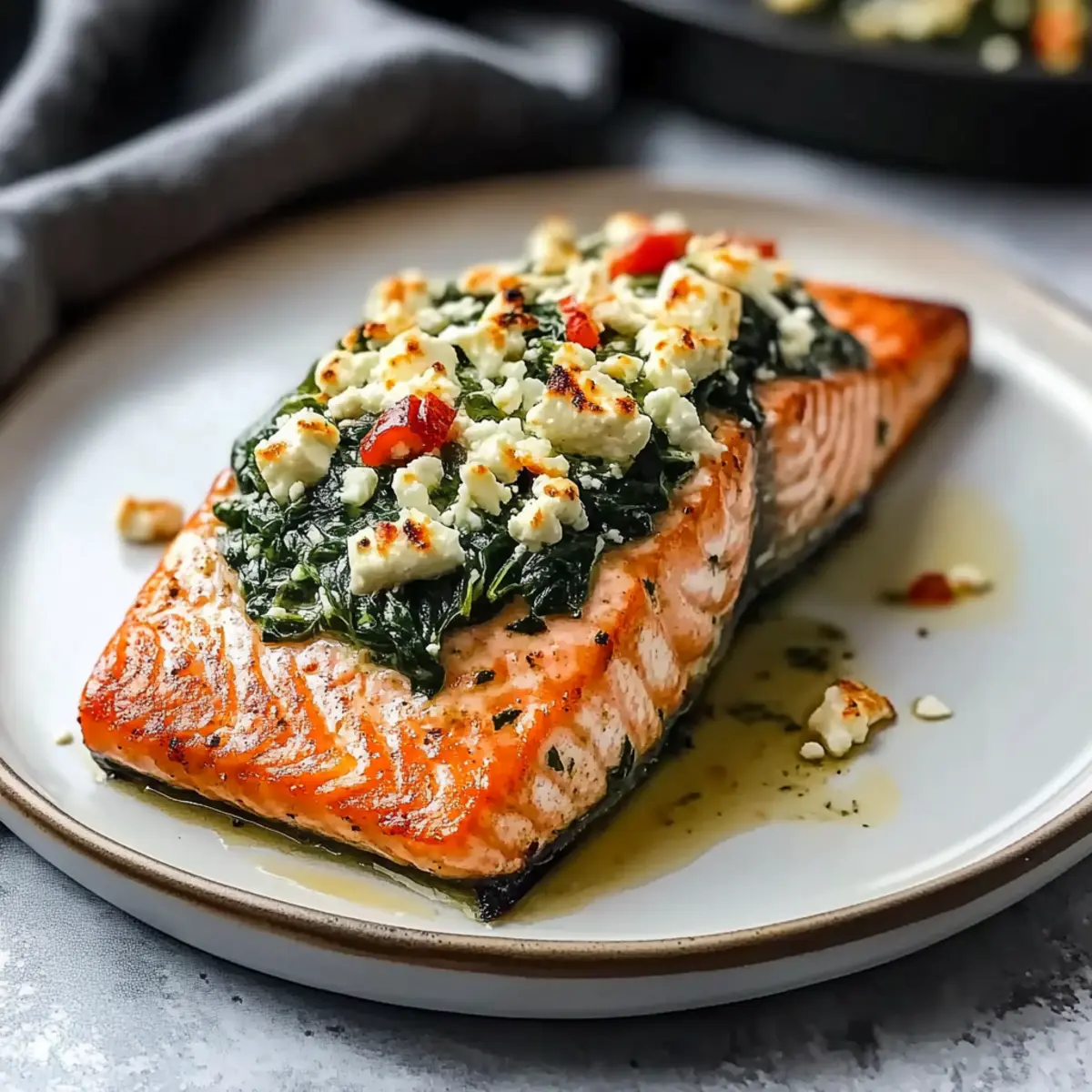 Delicious Baked Stuffed Salmon with Spinach and Feta Magic