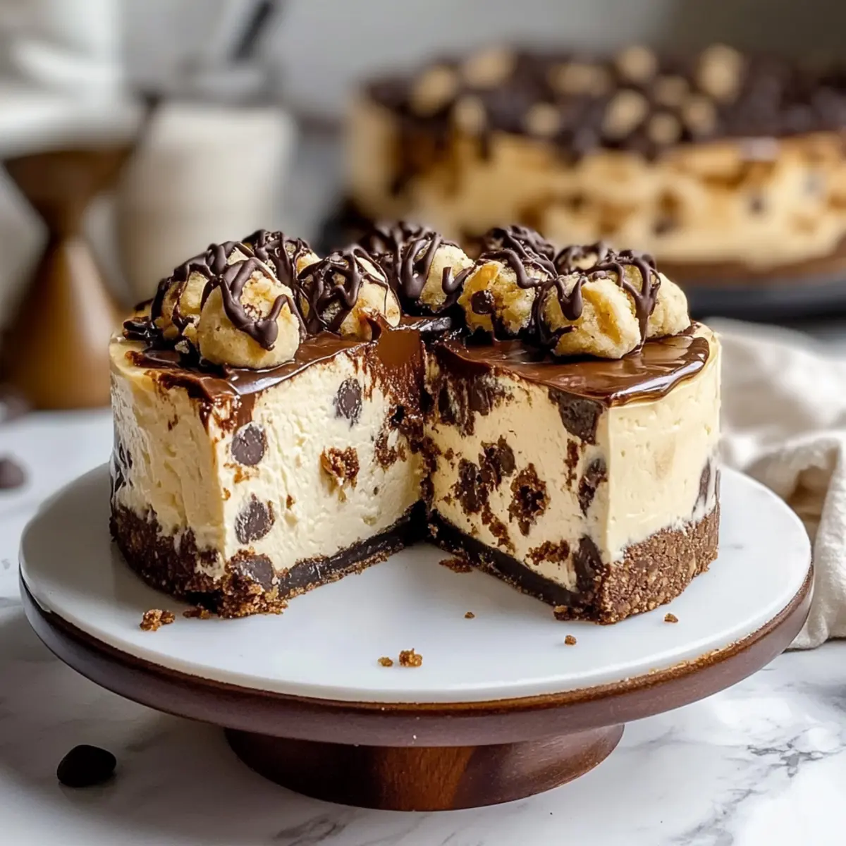 Decadent Chocolate Chip Cookie Dough Cheesecake Bliss