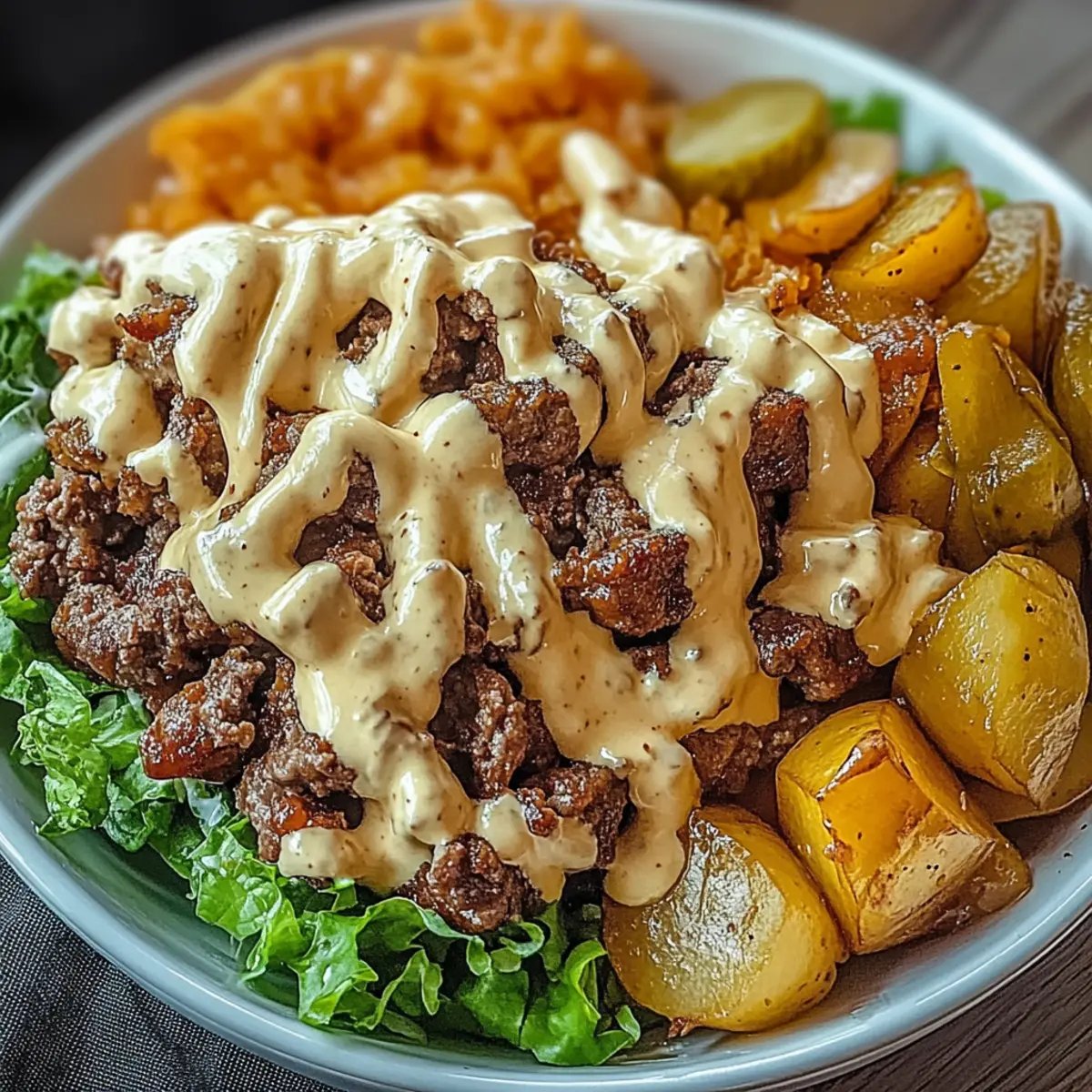 Savory Mash Burger Bowl: A Low-Carb Flavor Adventure