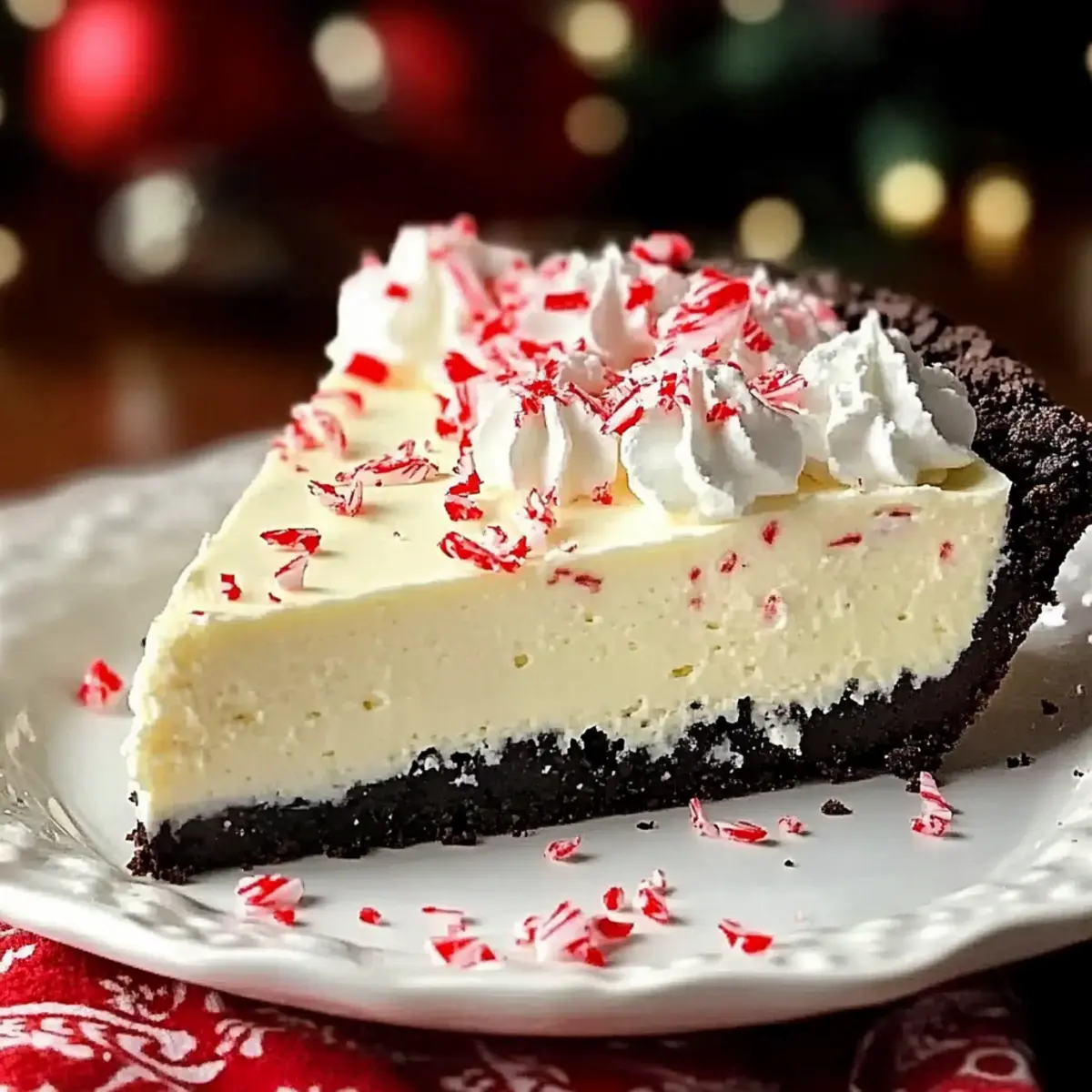 Irresistibly Creamy White Chocolate Peppermint Pie Delight