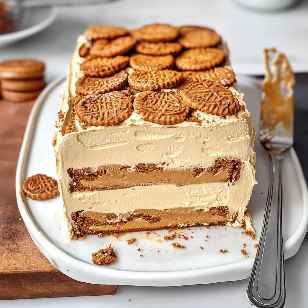 Biscoff Icebox Cake: Effortless 4-Ingredient Creamy Bliss