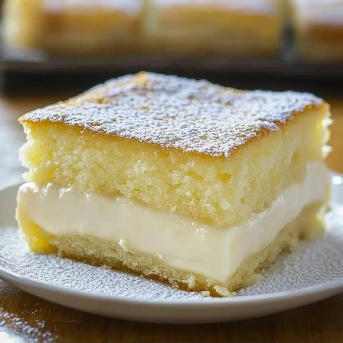 Delight in Vanilla Magic Custard Cake: Three Layers of Bliss