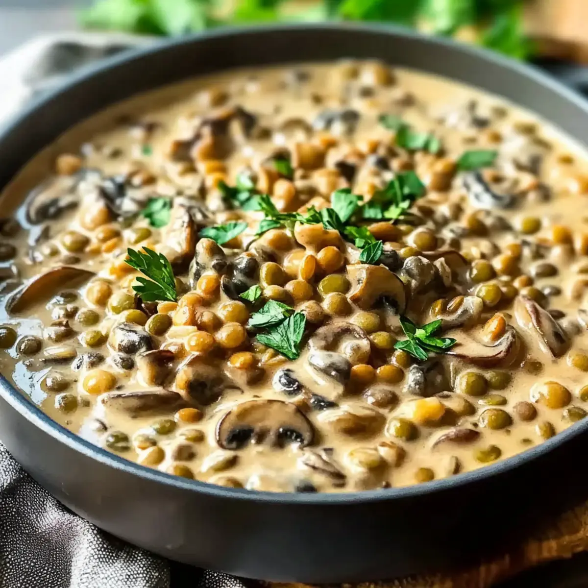 Creamy Lentil Mushroom Stroganoff for a Cozy Night In