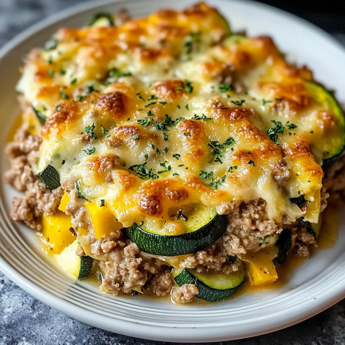 Savory Ground Turkey Zucchini Casserole for Healthy Comfort