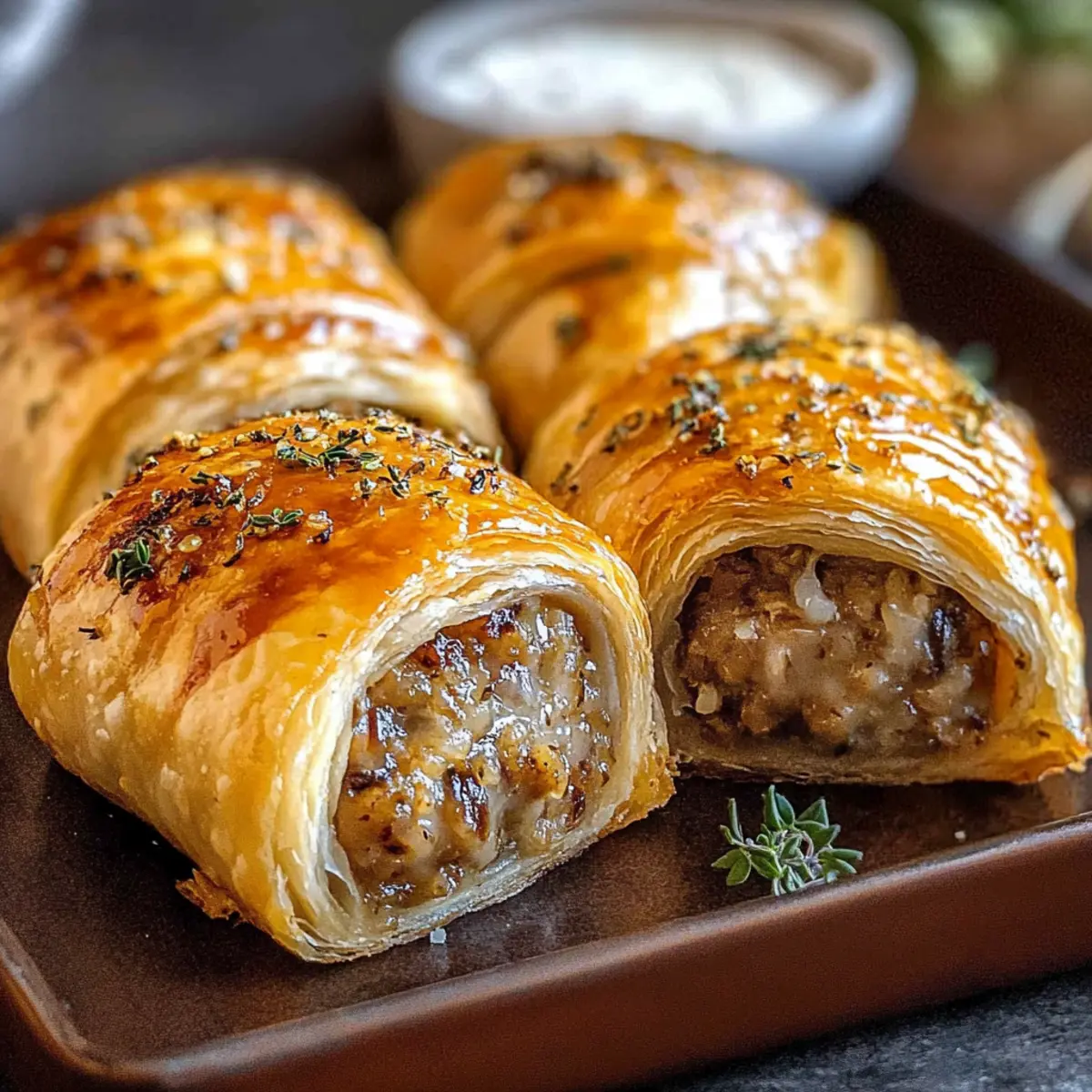 French Onion Sausage Rolls – Golden, Flaky & Pure Comfort
