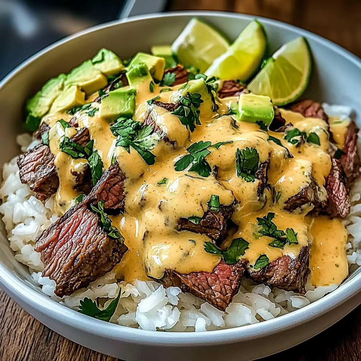 Irresistibly Creamy Steak Queso Rice for Cozy Dinners