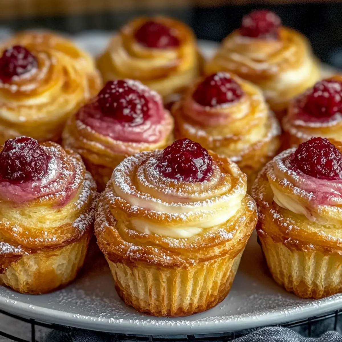 Irresistible Raspberry Cream Cheese Cruffins to Brighten Mornings