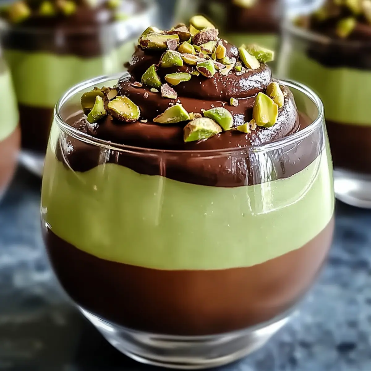 Creamy Pistachio Mousse with Chocolate Ganache Delight