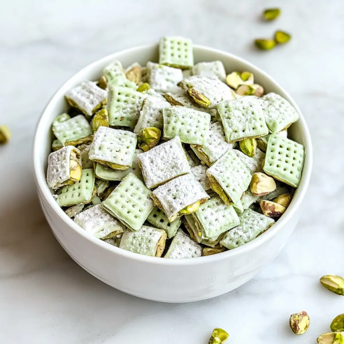 Pistachio Puppy Chow: Crunchy Sweetness in 15 Minutes!