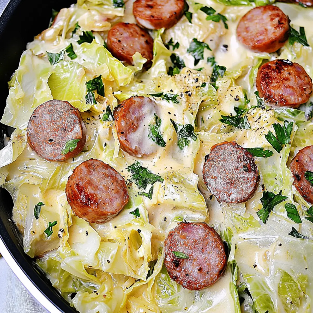 Cajun Sausage Cabbage Alfredo: Creamy Comfort in 30 Minutes