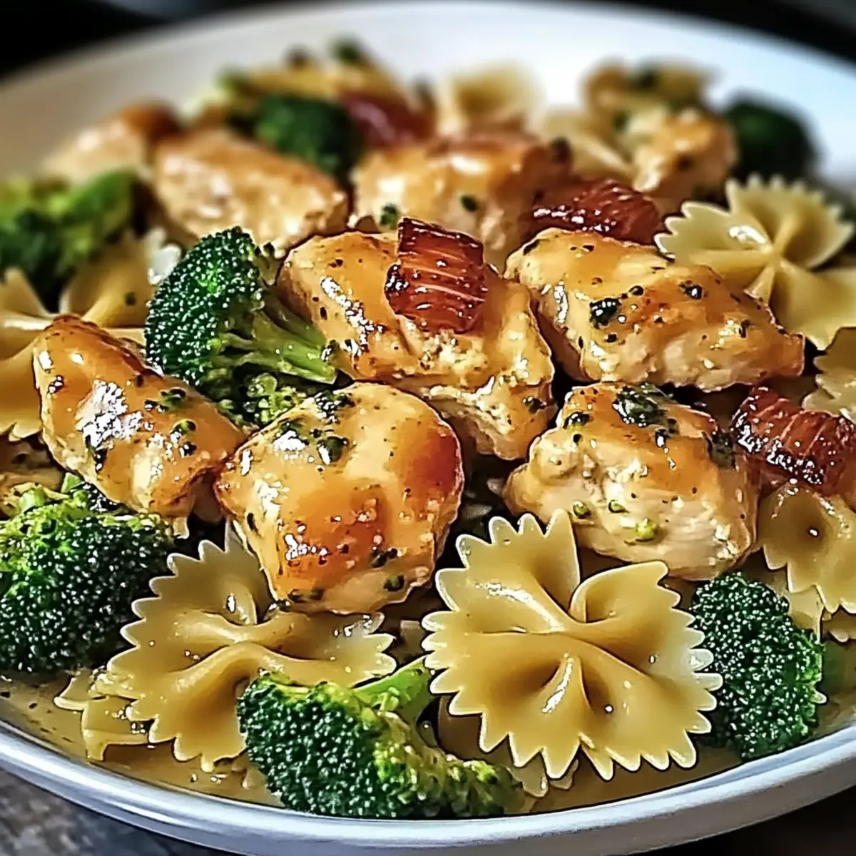 Delicious Cowboy Butter Lemon Bowtie Chicken in One Pan