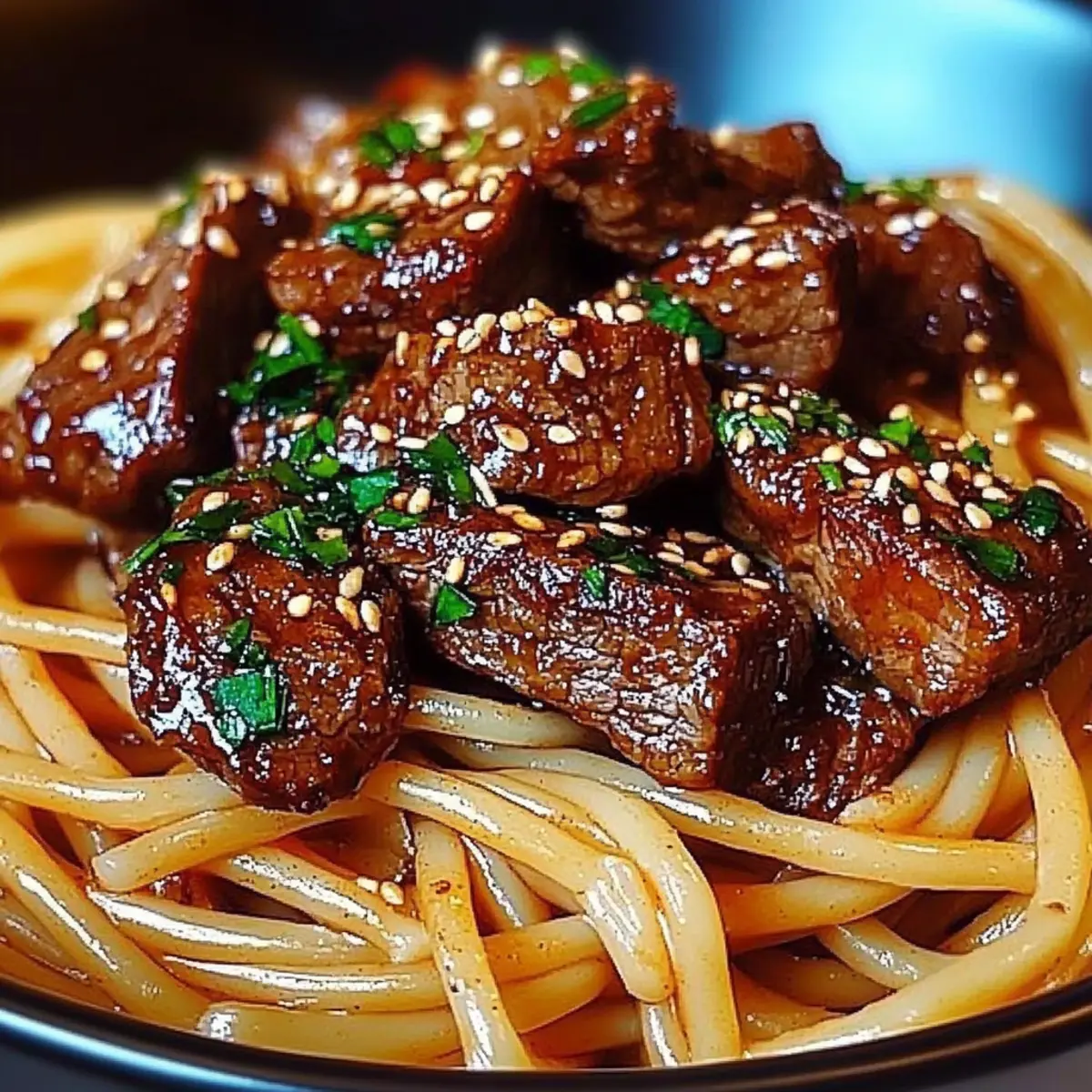 Sweet and Spicy Garlic Steak Pasta for a Cozy Dinner Night
