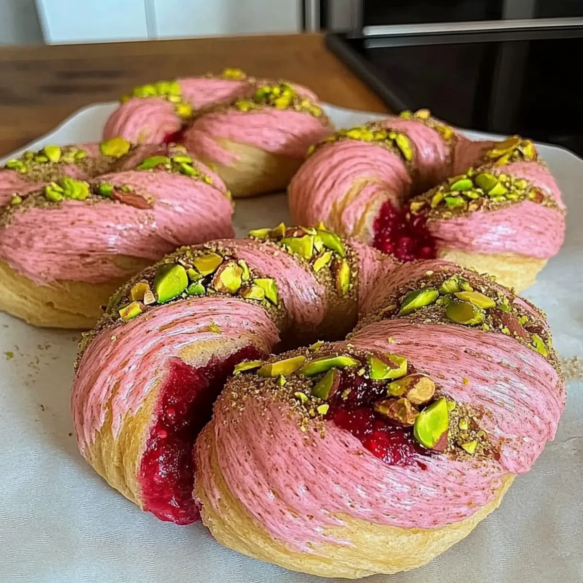 Homemade Raspberry Pistachio Sourdough Bagels for Brunch Bliss