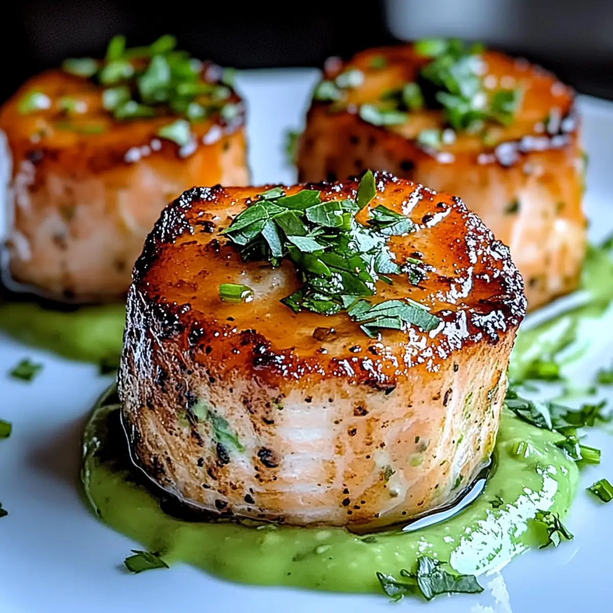 Savory Salmon Balls with Creamy Avocado Sauce Delight