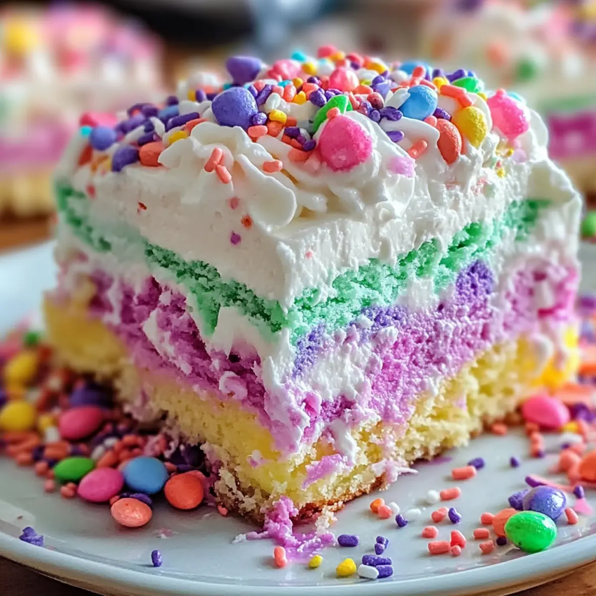 Colorful Easter Poke Cake: A Fun, Moist Spring Delight