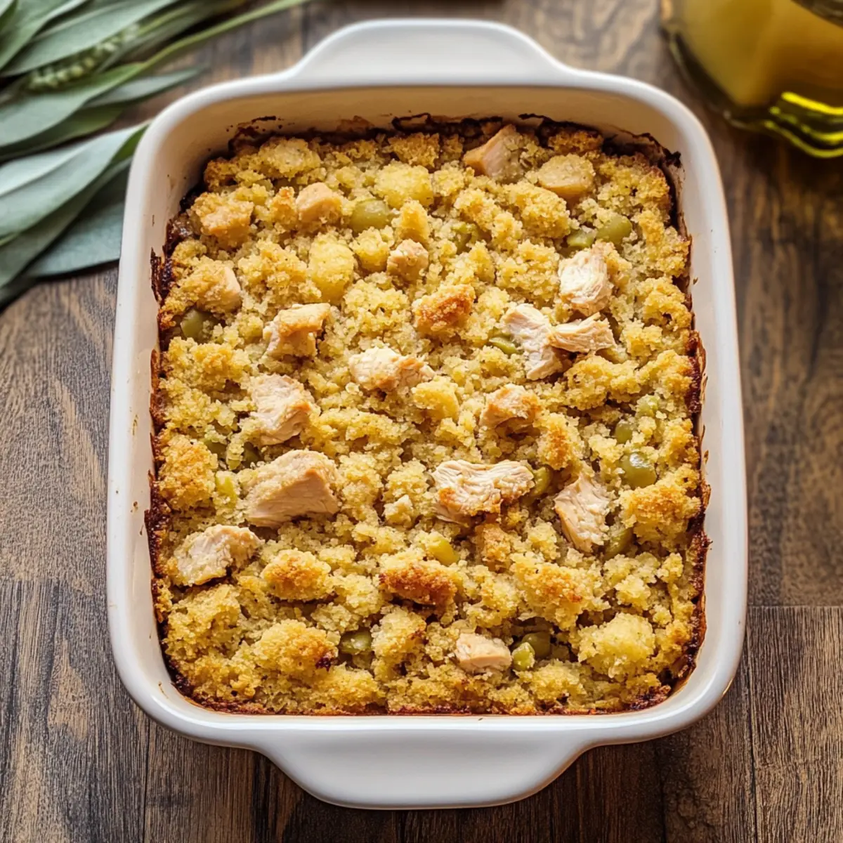 Cozy Chicken and Dressing Casserole for Heartfelt Comfort